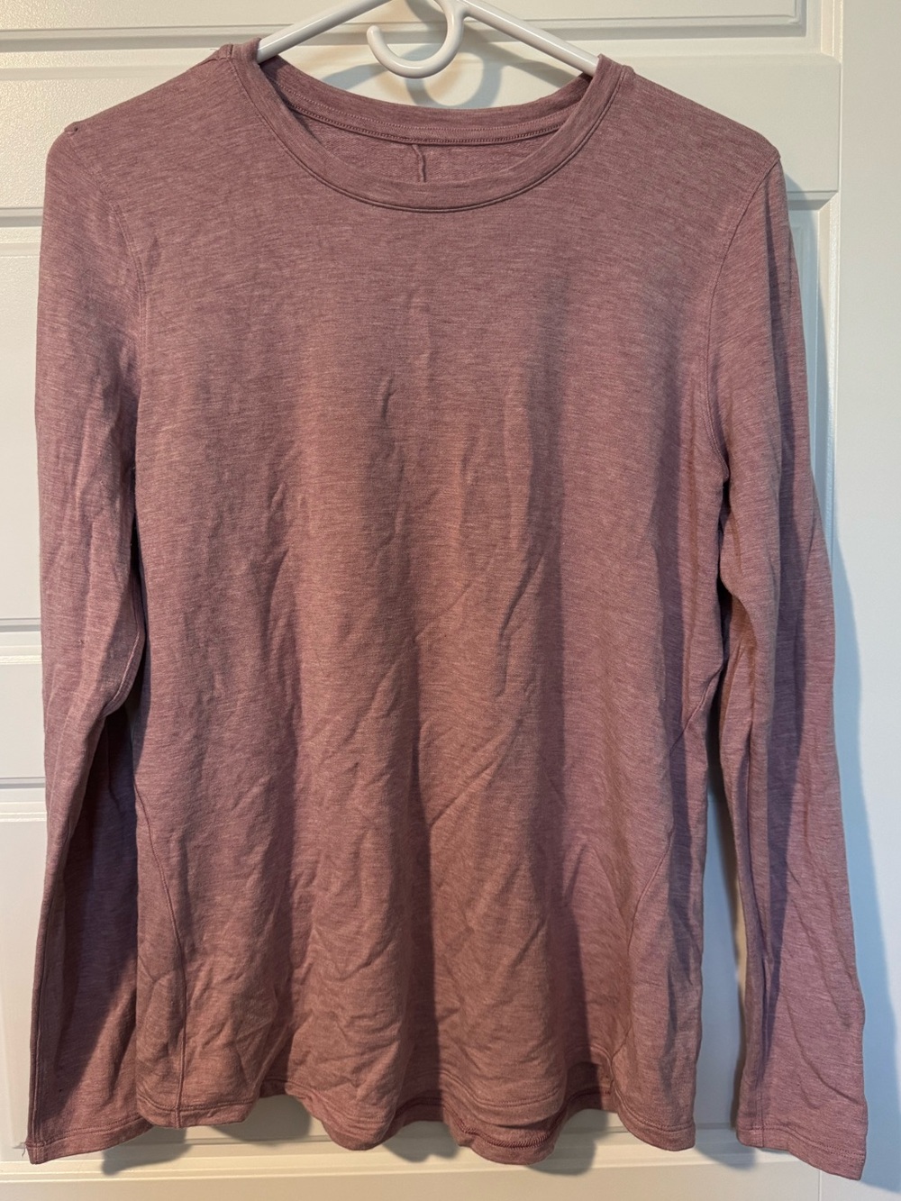 Lululemon Long Sleeve Crewneck Top with Brushed Interior, Pink, Size 6